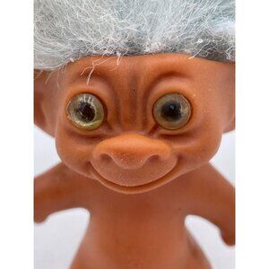 Uneeda Doll Co. Vintage Troll Doll With Wild Hair & Big Eyes